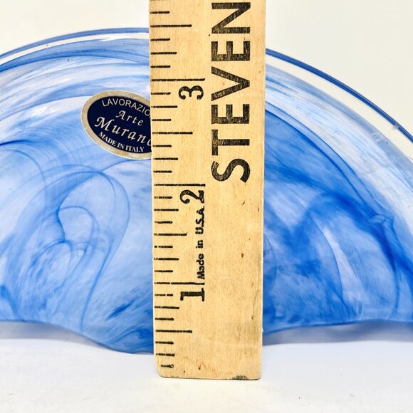 Blue Lavorazione Arte Murano Serviette Letter Napkin Holder Art Glass Italy Taco - Picture 11 of 11